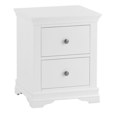 Product photograph of Swafield Large Bedside White Pine 2 Drawers from QD stores